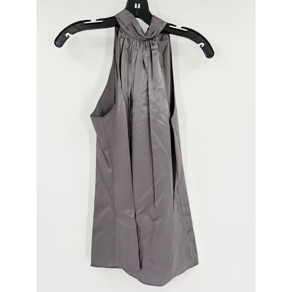 RAMY BROOK Top NEW Size M Slate Gray Lori Silk High Neck Tank Blouse $345 - Picture 4 of 4